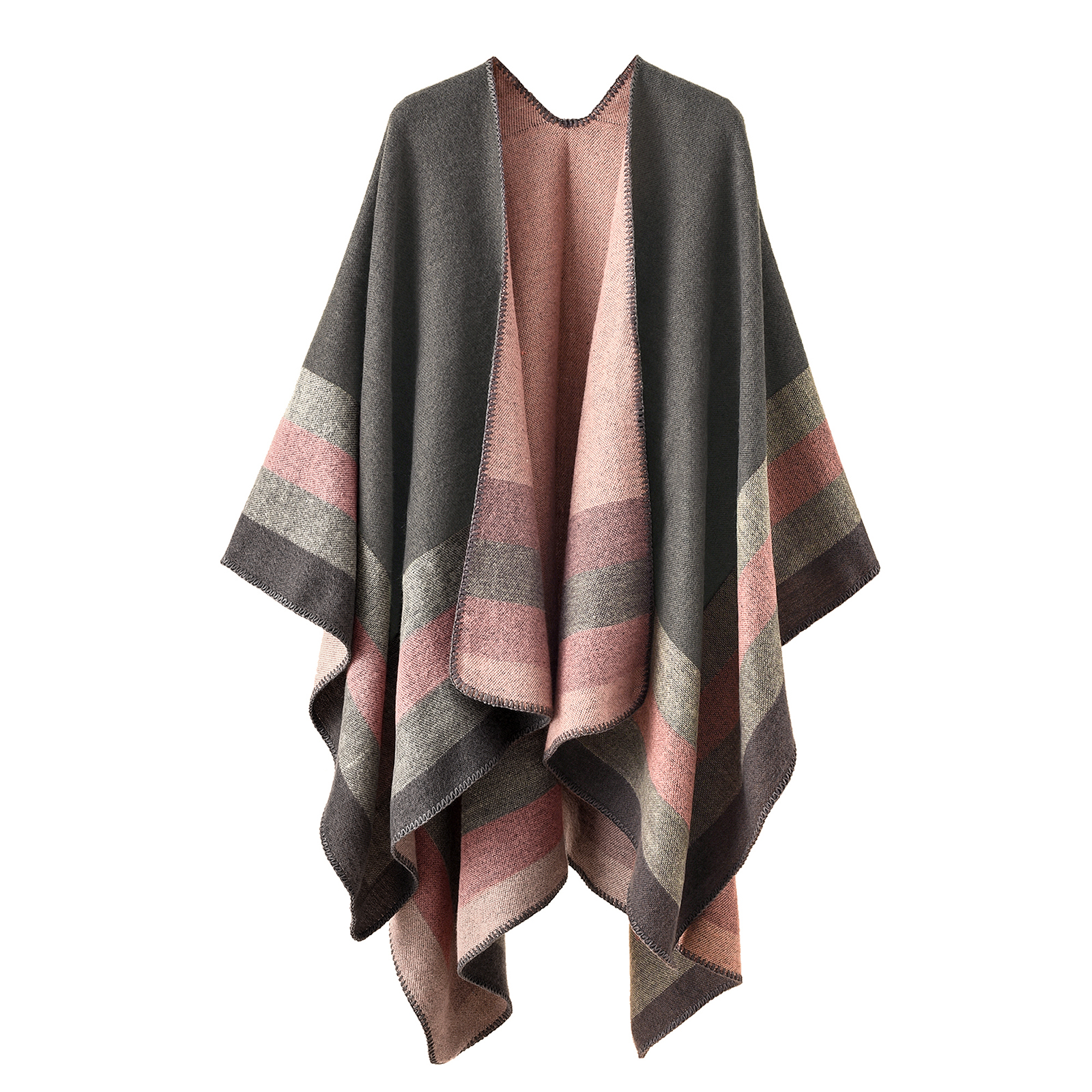 Shawl Wraps for Women, Elegant Knitted Cape Open Front Poncho Scarf Bl ...