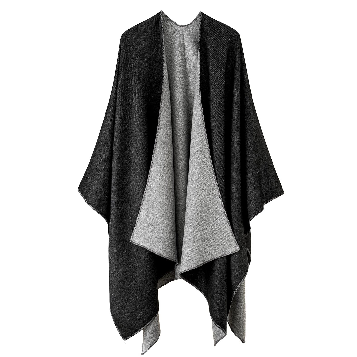 Shawl Wraps for Women, Elegant Knitted Cape Open Front Poncho Scarf Blanket Cardigan Coat for Spring, Autumn, and Winter