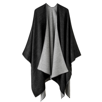 Shawl Wraps for Women, Elegant Knitted Cape Open Front Poncho Scarf Blanket Cardigan Coat for Spring, Autumn, and Winter